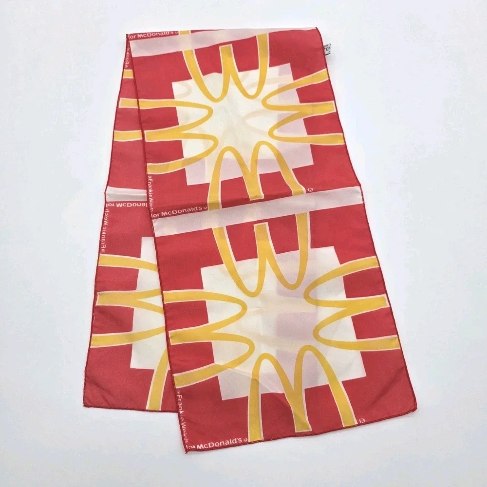 Vintage Qiana Scarf by‎ Frankie Welch Alexandria VA 1970s 80s McDonalds Theme